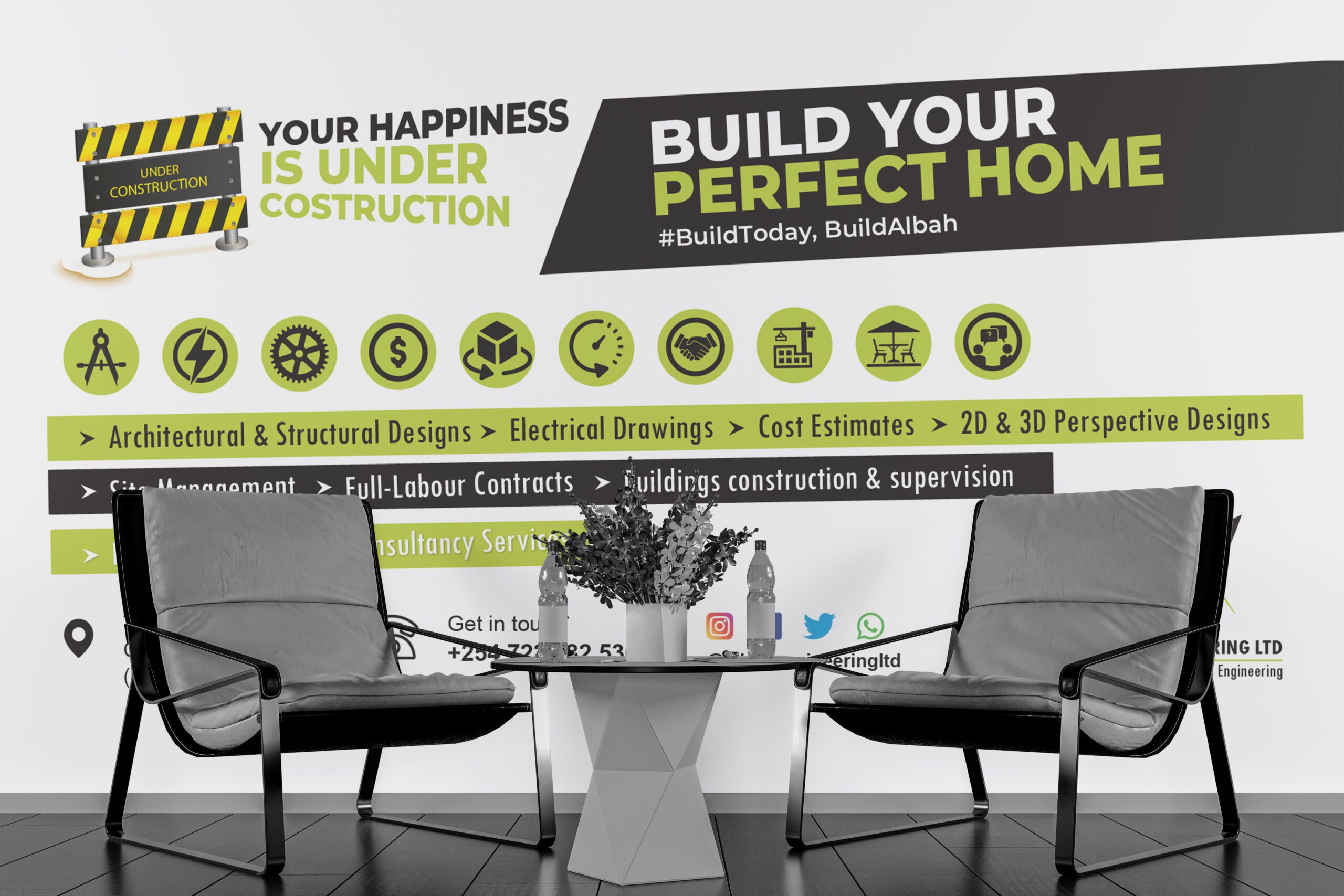 Albah Engineering Ltd - Media Press Conference Backdrop Banner